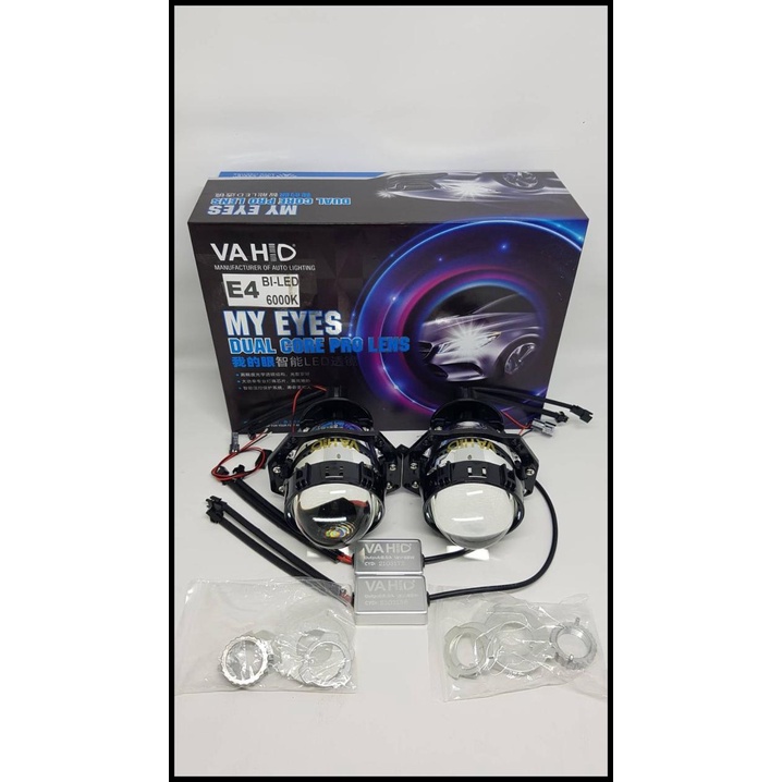 Bi-Led Sniper E4 Projector Projie Led Biled Vahid Hi-Low Sepasang 2 Pc