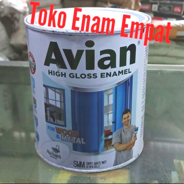 CAT AVIAN UNTUK BESI DAN KAYU 1 kg SUPER WHITE MATT / putih doff