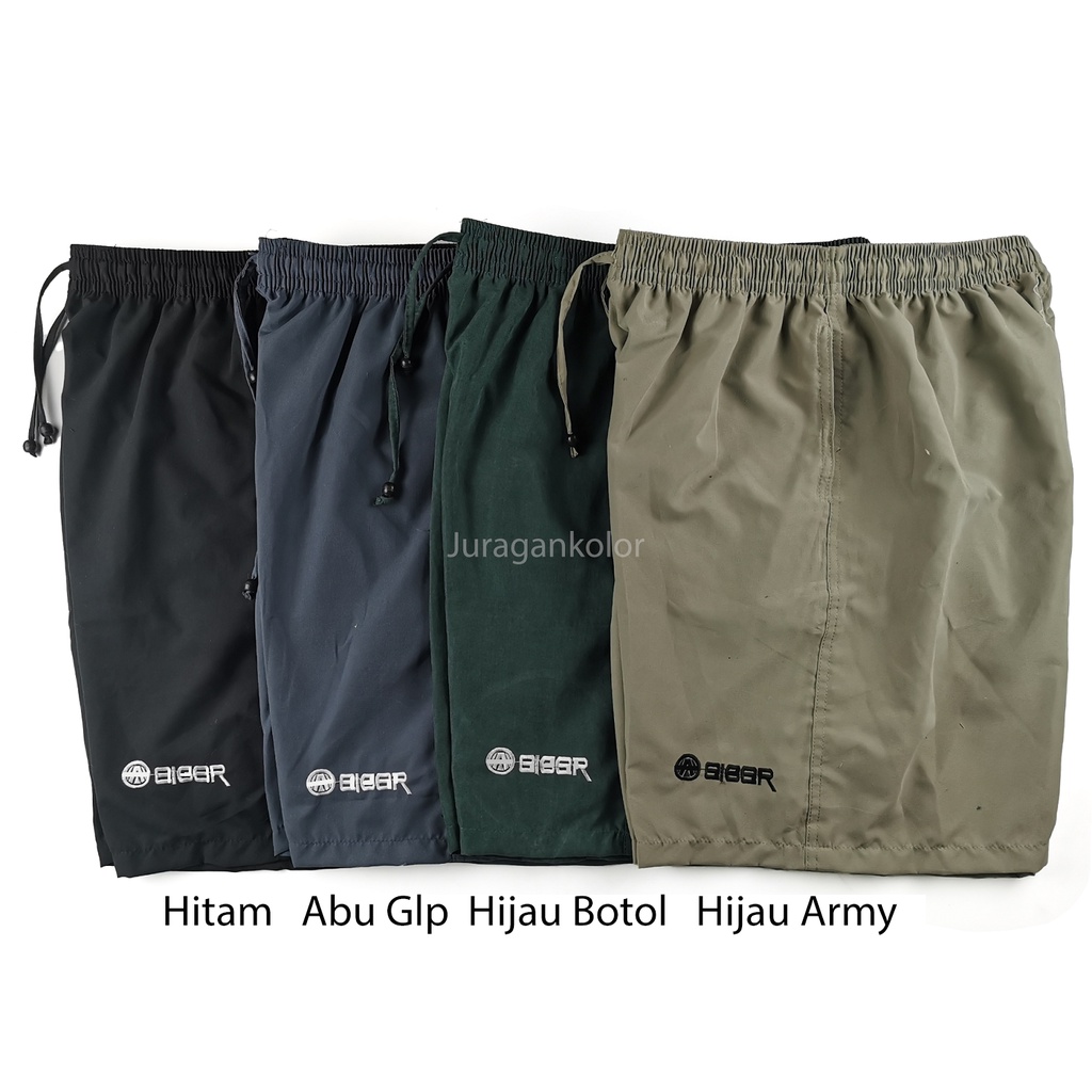 Celana Pendek Pria / Wanita Santai Kolor Bordir Polos -62-BR-2