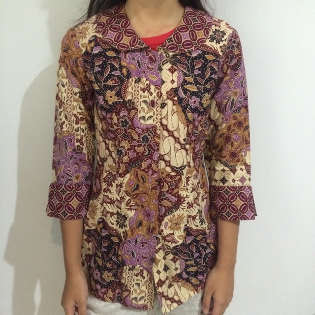 Batik wanita ungu coklat