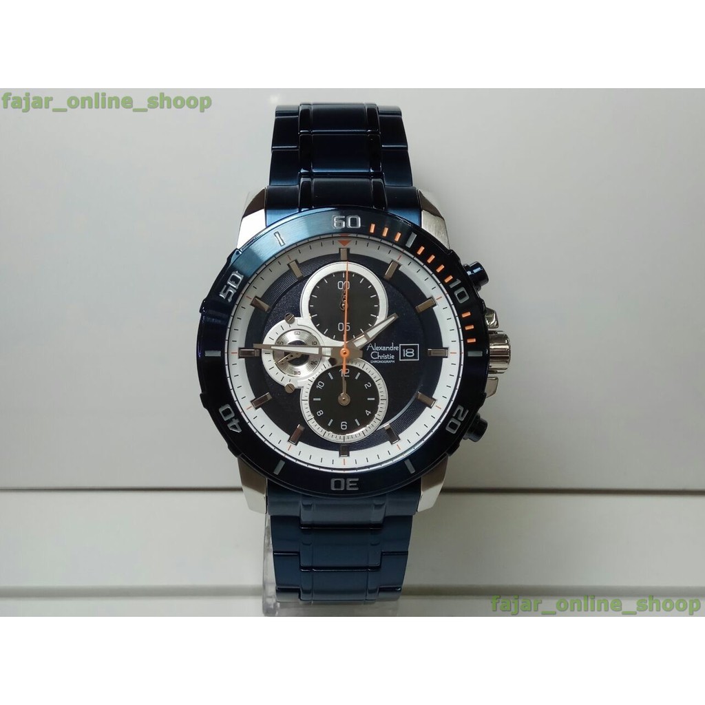 Jam Alexandre Christie AC 6473 MC Blue Silver Original