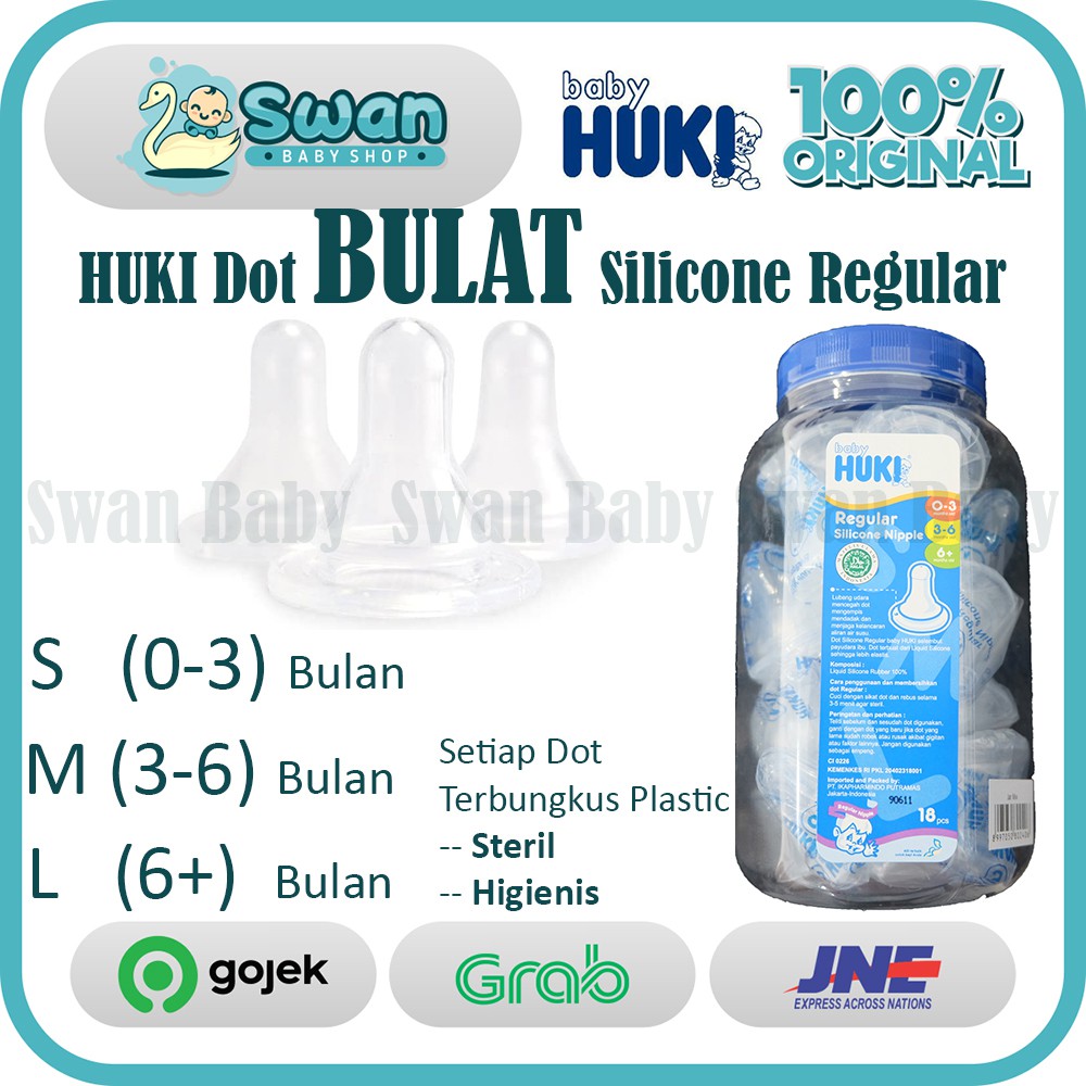 Huki Nipple Dot Silicone Reguler / Dot Nipple Silikon Huki Reguler (Satuan)