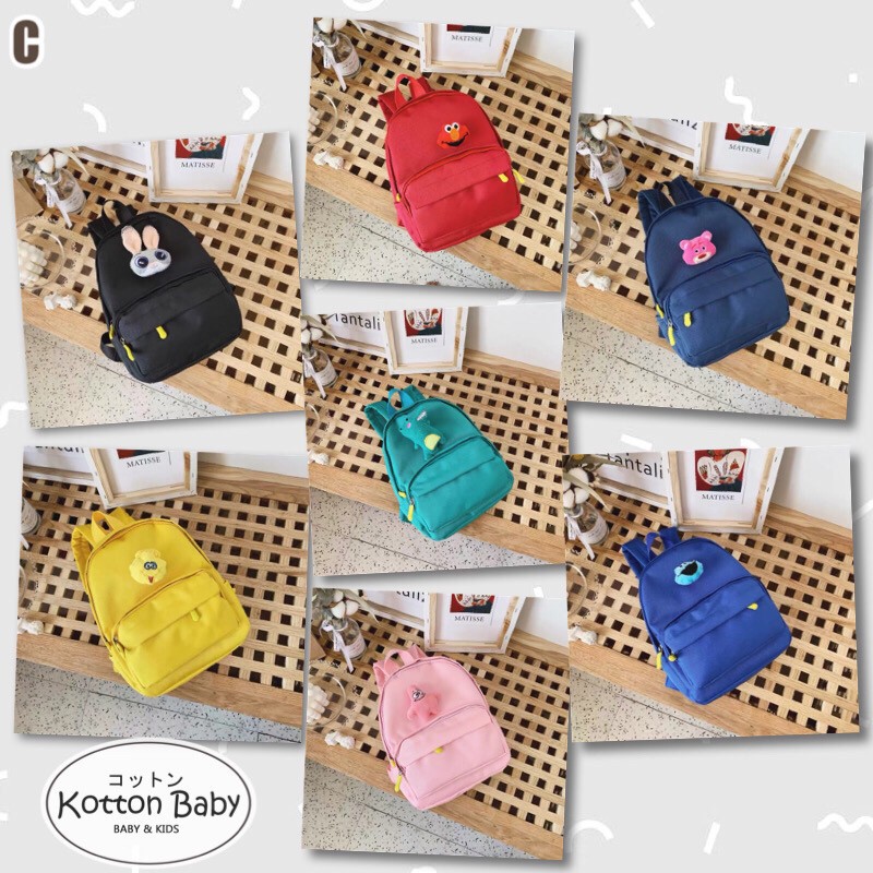 TAS RANSEL ANAK IMPOR | TAS SEKOLAH LUCU POLOS BACKPACK UNISEX CATALOG vol.C