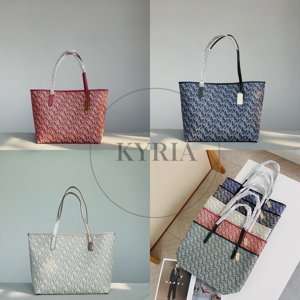 TAS WANITA WOMEN CH 342 CITY TOTE BAG MONOGRAM PRINT SHOPPING BAG SHOULDER BAG HANDBAG CF342