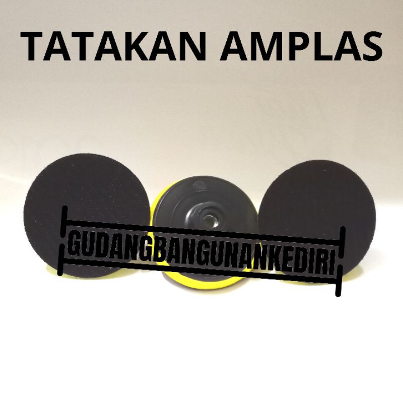 Tatakan amplas velcro 4&quot; rubber pad / pad dudukan perekat amplas 4&quot; / tatakan amplas bulat