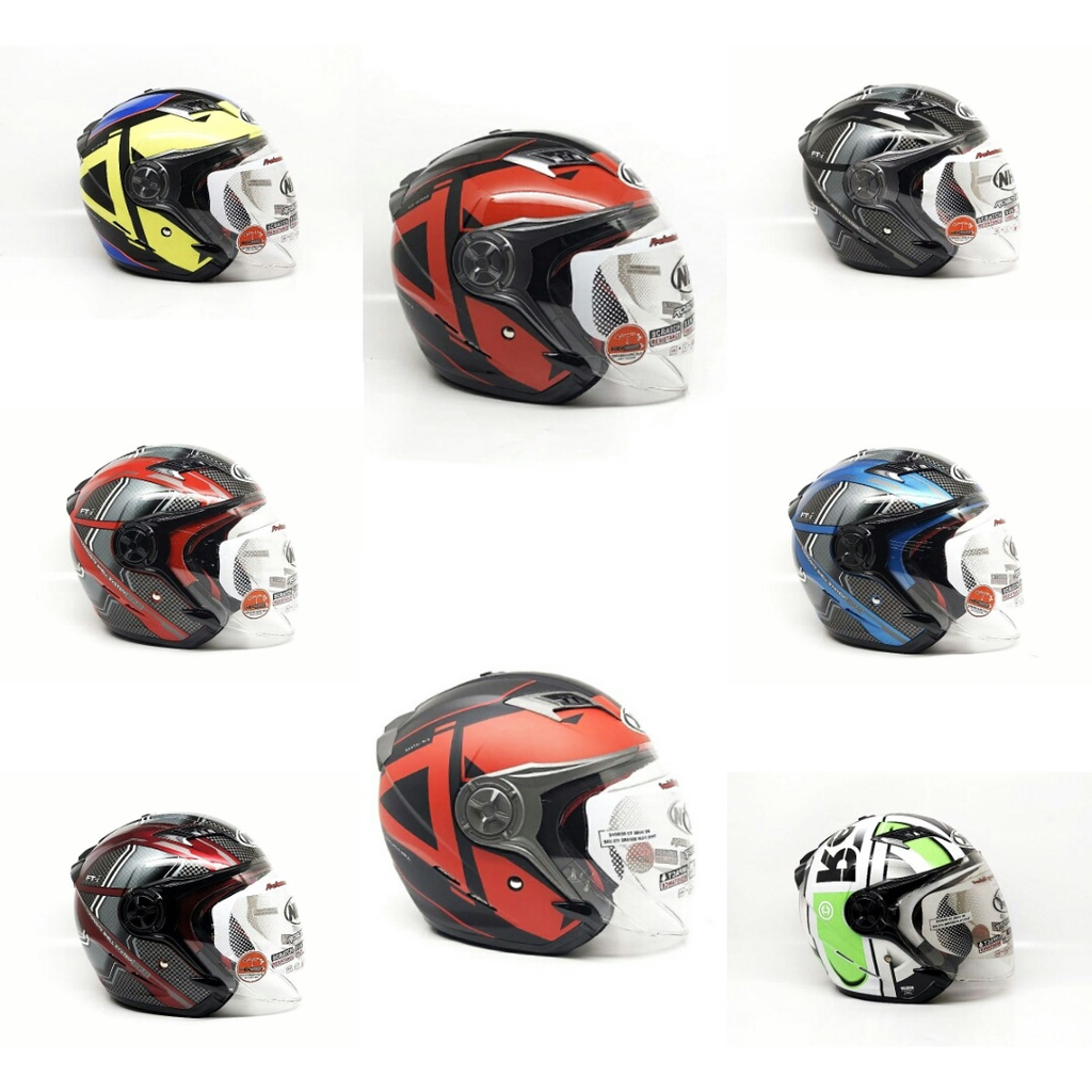 Helm Nhk Gladiator Motif Half Face Double visor