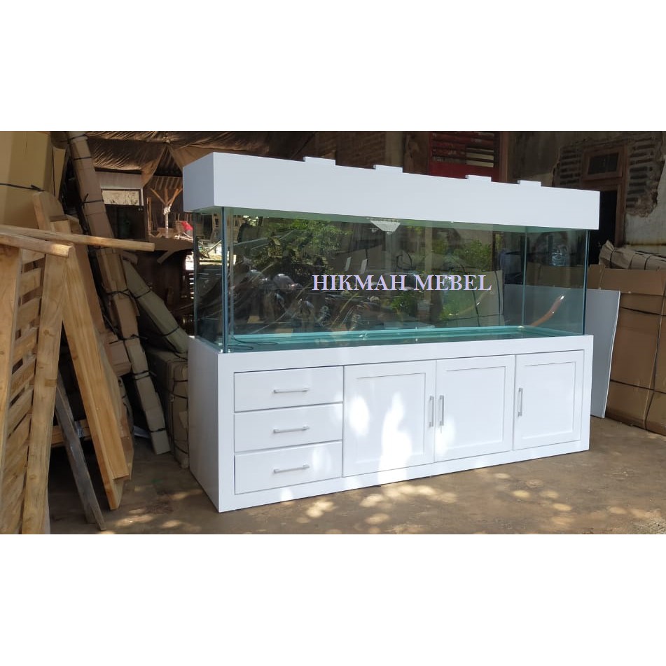 AQUARIUM CAT DUCO MODERN SERIES BUFET MINIMALIS JATI TERBARU JEPARA