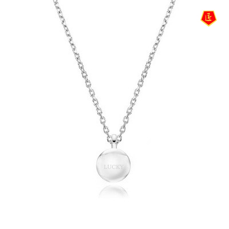 [Ready Stock]Lucky Little Golden Beans Necklace Women's Korean-Style Simple Fashion