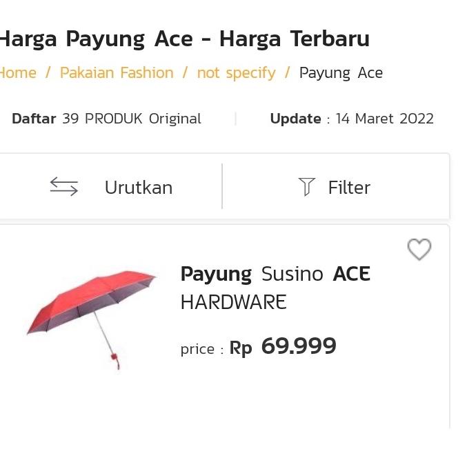 SALE 3 pcs [ACE HARDWARE ORI] CUCI GUDANG /ORIGINAL 100%] / Payung Lipat/ payung anak / Ace Hardware