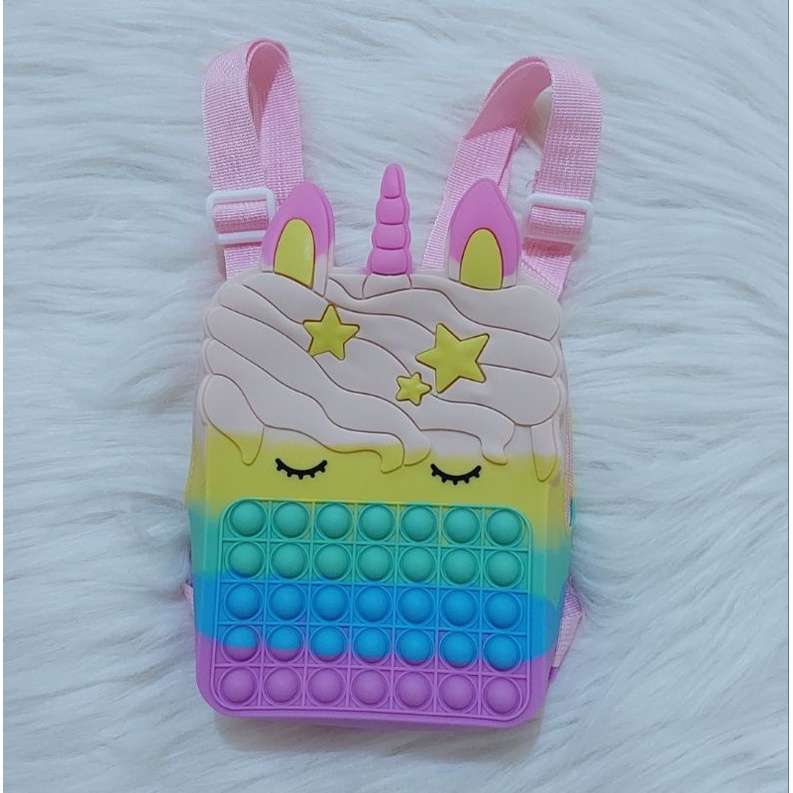 TAS POP IT RANSEL UNICORN IMPORT READY STOCK