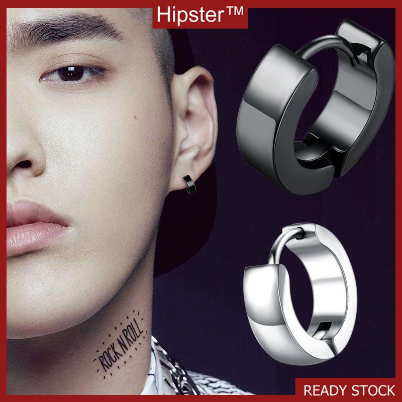 Silver Earrings New Ornament Men's Korean-Style Hip Hop