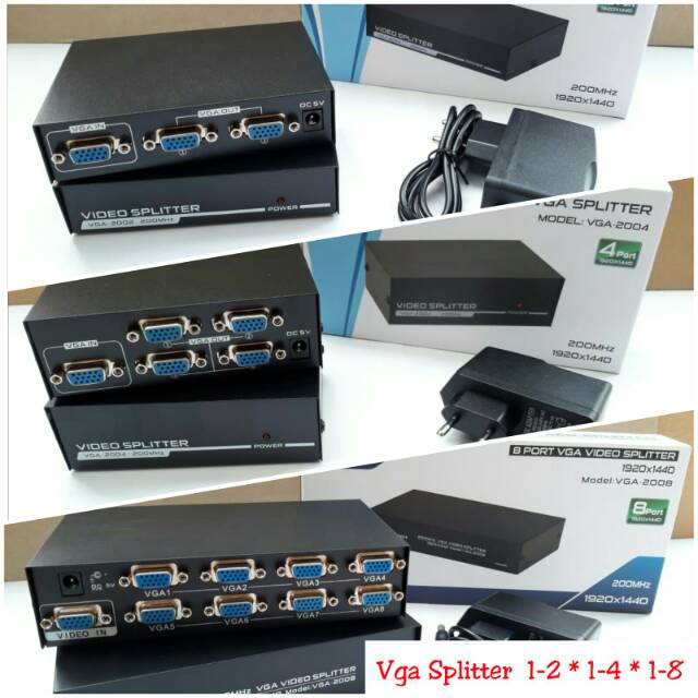 Vga Splitter 1-2 200 MHz