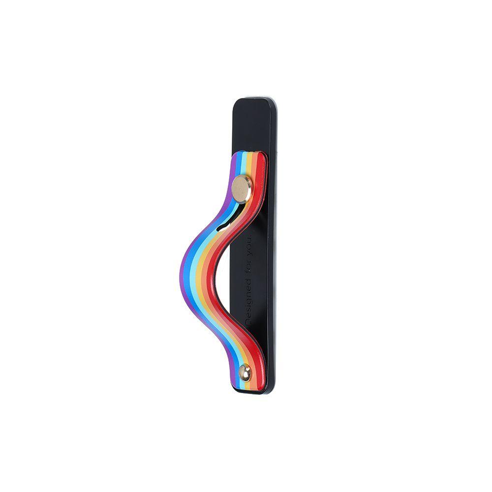 Nanas Rainbow Phone Grip Portable Push Pull Wrist Band Finger Strap Bracket