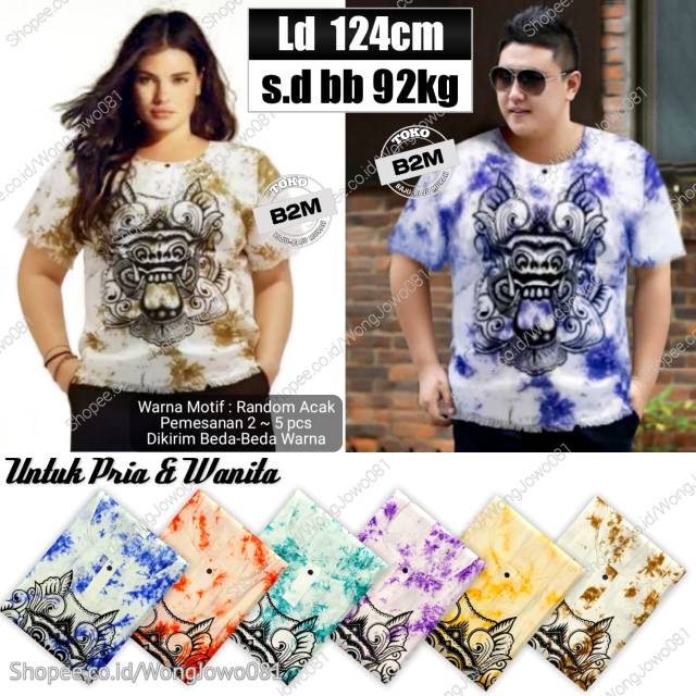 Grosir Baju Barong Bali Putih SUPER JUMBO Kaos Pantai Baju Santai Big Size Toko B2M