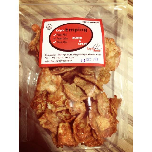 

Kripik Emping Pedas Lebar 250gram