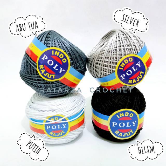 Benang rajut poly INDO kilap
