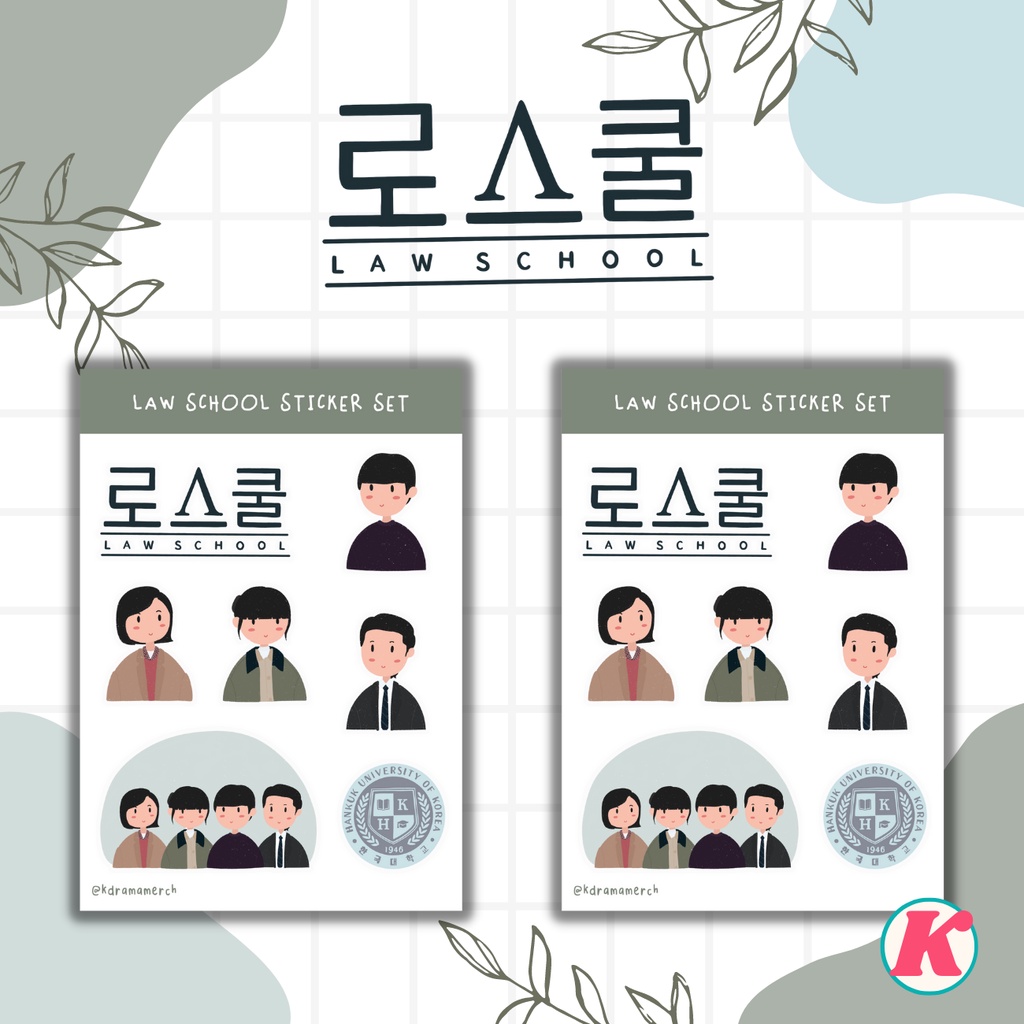 LAW SCHOOL STICKER DRAMA KOREA / DRAKOR / DRAMA KOREA FANKIT / STICKER AESTHETIC / DRAKOR KIT