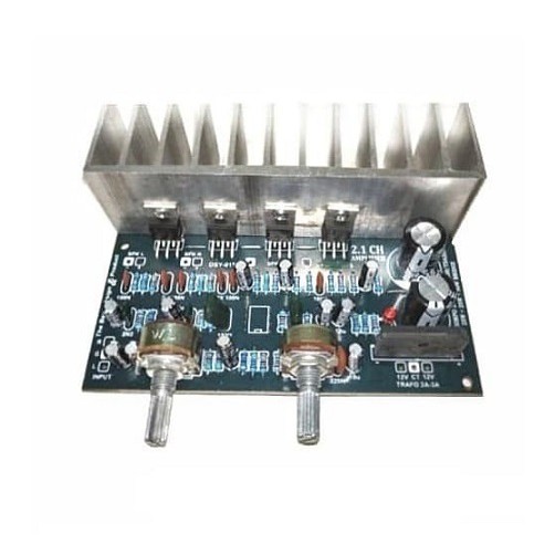TERLARIS Kit Power Amplifier Mini Compo Home Theater 2.1 Channel Stereo 2x25W + 50W IC TDA 2030 /