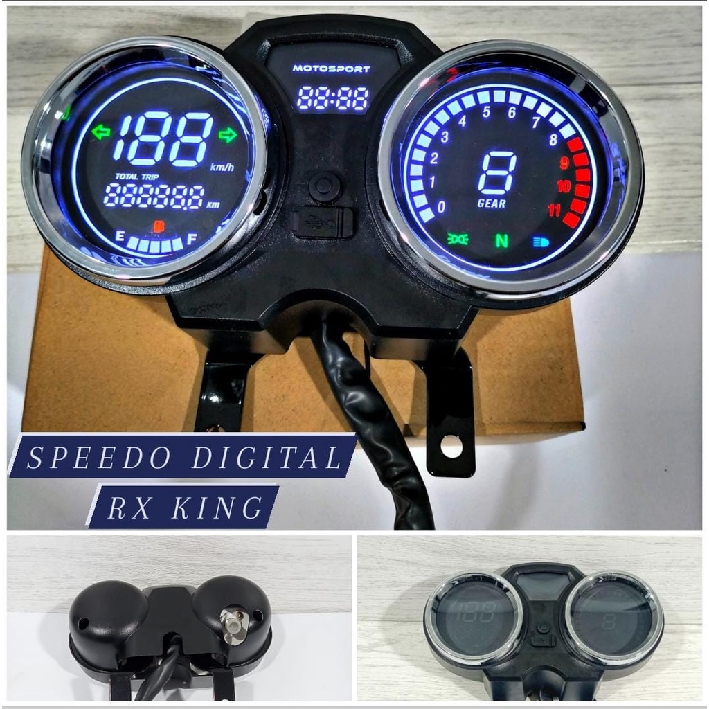 Spidometer Digital Led RX king RXZ Scorpio Ninja Megapro Tiger