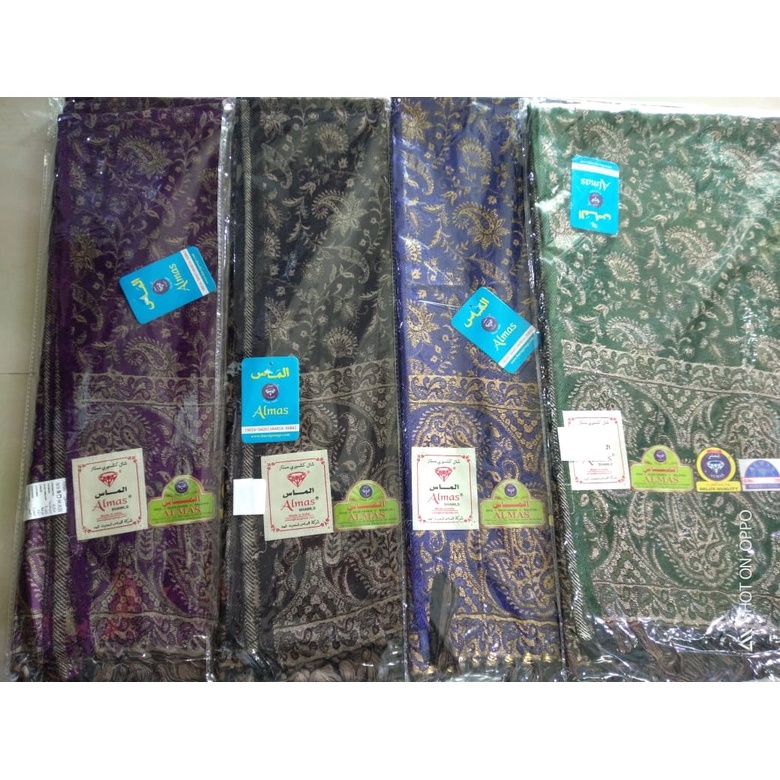 SORBAN ALMAS SHAWL PREMIUM QUALITY SORBAN BORDIR KEMBANG