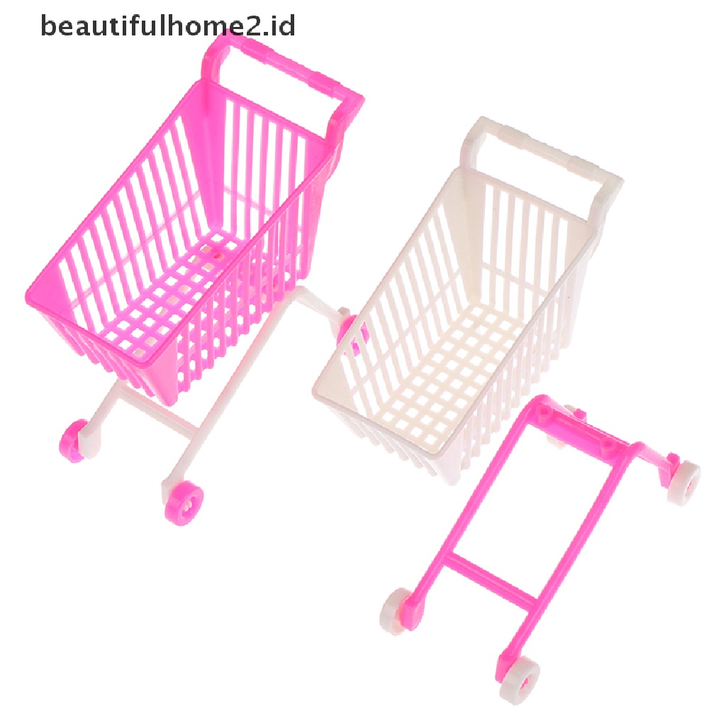 (Beautifulhome2.Id) 1pc Mainan Miniatur Trolley Belanja Untuk Aksesoris Rumah Boneka