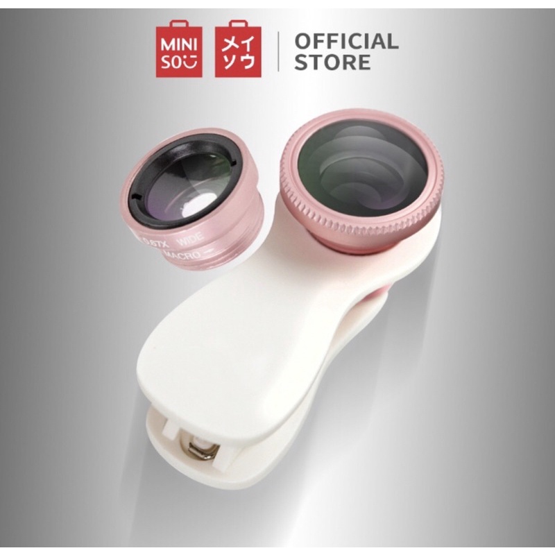 MINISO 3 in 1 Cell Phone Camera Lens Wide Angle + Macro + Fish Eye Lens FishEye 3in1