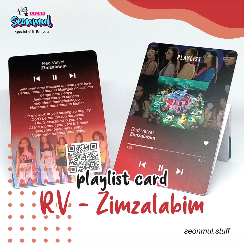 READY STOCK PLAYLIST CARD RED VELVET ZIMZALABIM