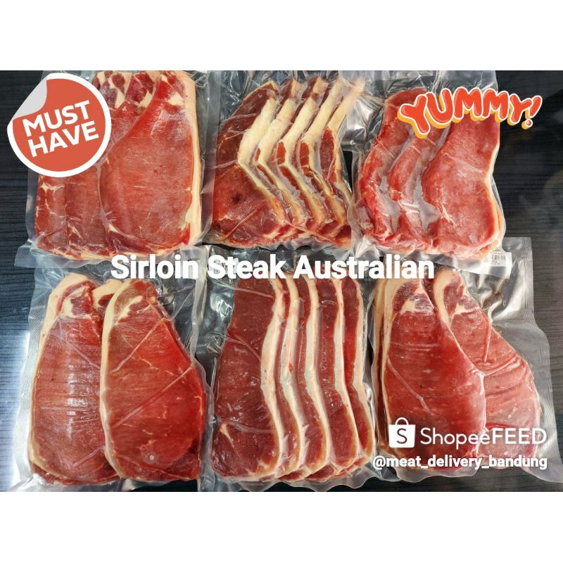 

Daging Steak Australian Sirloin. Sapi.Halal