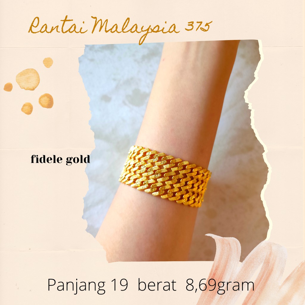 Gelang Rantai Emas Malaysia Emas Asli Murah Kuning Indonesia