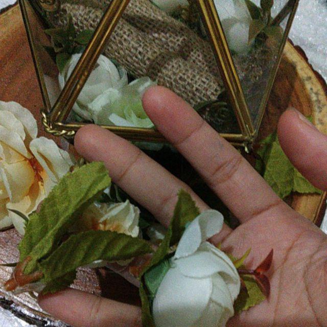 Ring Bearer Tempat Cincin Kaca Terarium