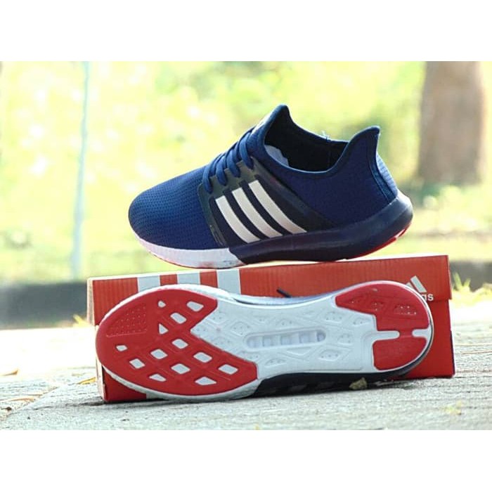 Nyaman Sepatu Sneakers Adidas Sonic Boost Import Premium / Biru / Kets Santai Best Seller
