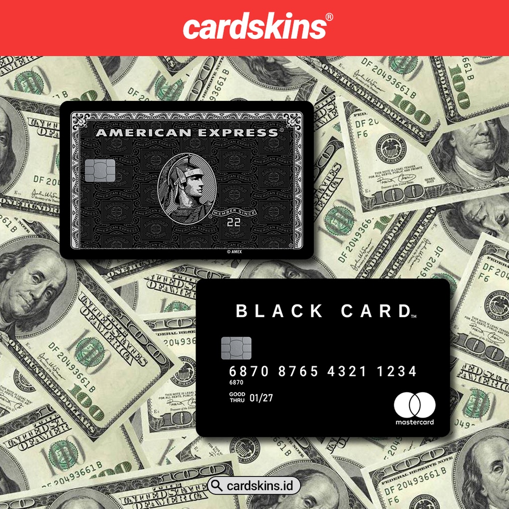 FAKE BLACK CARD | GARSKIN / STICKER KARTU ATM / SKIN KARTU ATM / DEBIT / CREDIT / EMONEY / FLAZZ | CARDSKINS