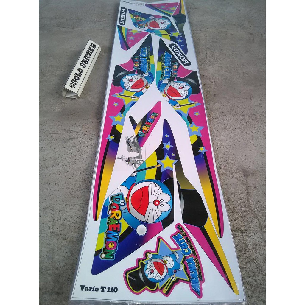 Cutting Striping Sticker Lis Variasi Motor Honda Vario Cbs Techno 110 Doraemon 1 Shopee Indonesia