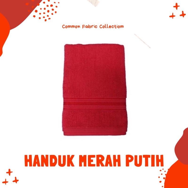 Handuk Merah putih by Terry Palmer Jumbo Ukuran 70x140 [Best Seller]