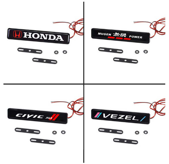 Dengan lampu LED Stiker Lencana Grille Depan Mobil With LED light Car Front Grille Emblem Badge Stickers For Honda CITY Vezel JAZZ CIVIC HRV CRV BRV Accord FIT