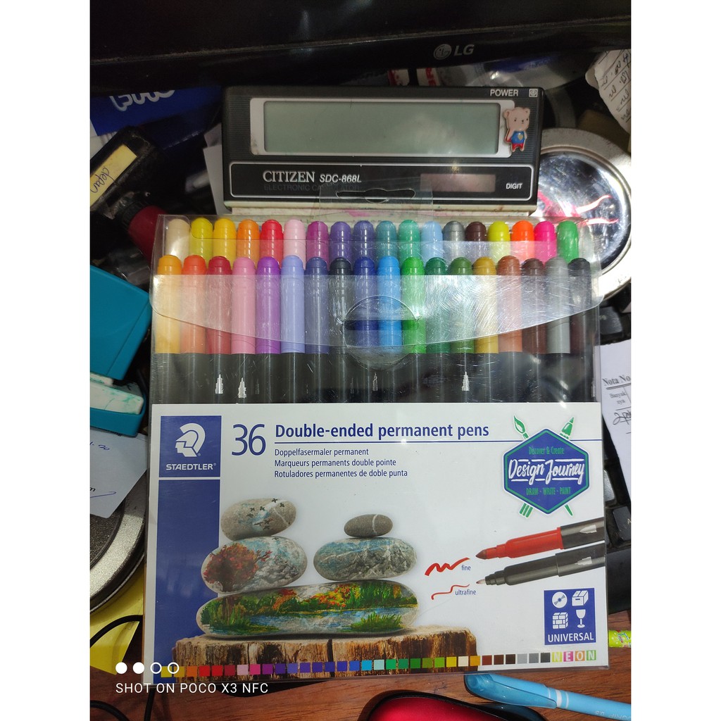 

staedler double ended permanent pens 36 warna spidol permanent set