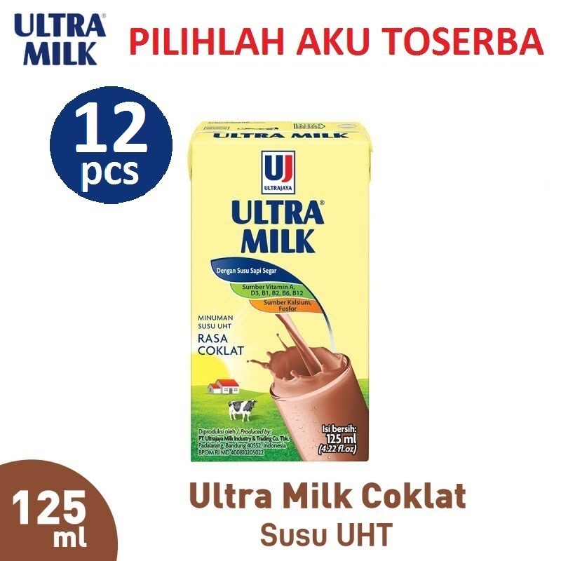 Susu Ultra Coklat (Cokelat) 125 ml - ( HARGA 12 PCS )