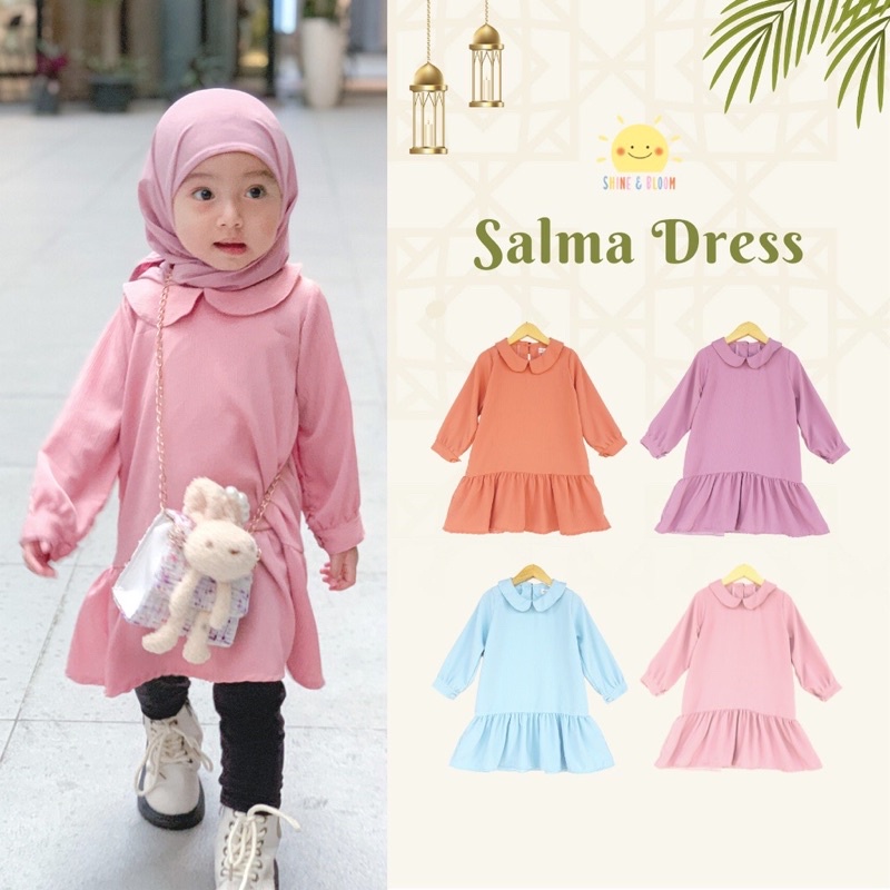 Shineandbloom Salma Dress Raya Series Dress Anak Perempuan