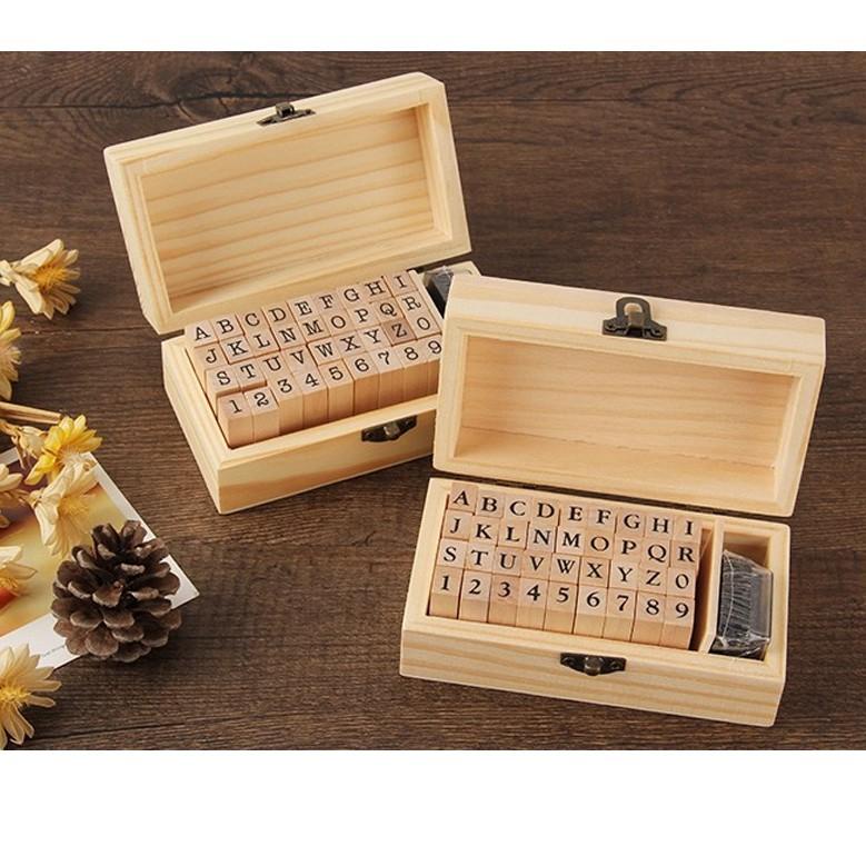 

Special - A-TO-Z BASIC ALPHABET & NUMBER WOODEN RUBBER STAMP SET !!