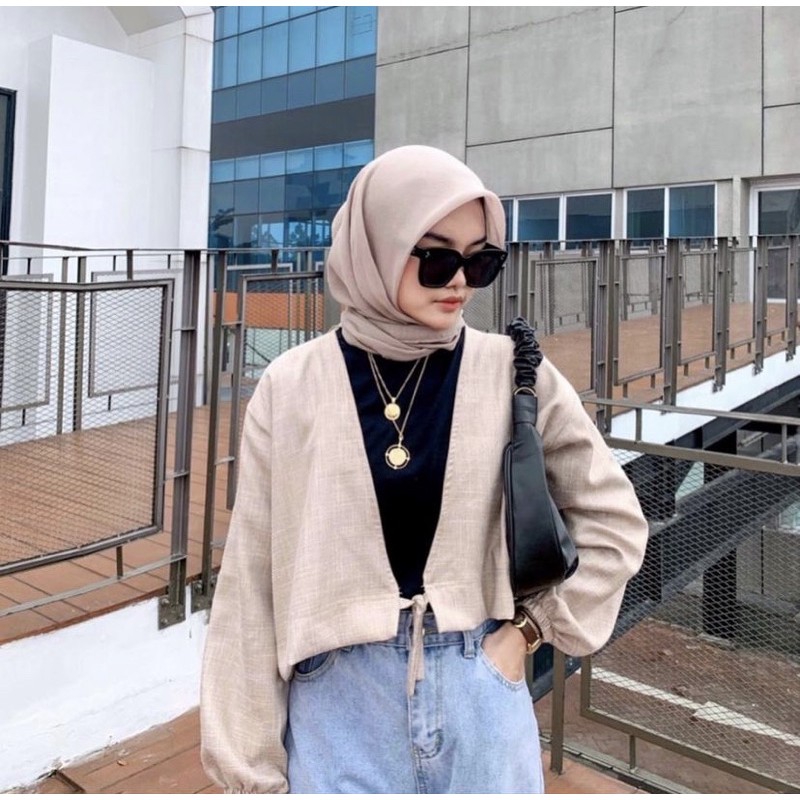 Outer crop wanita | Outer crop linen
