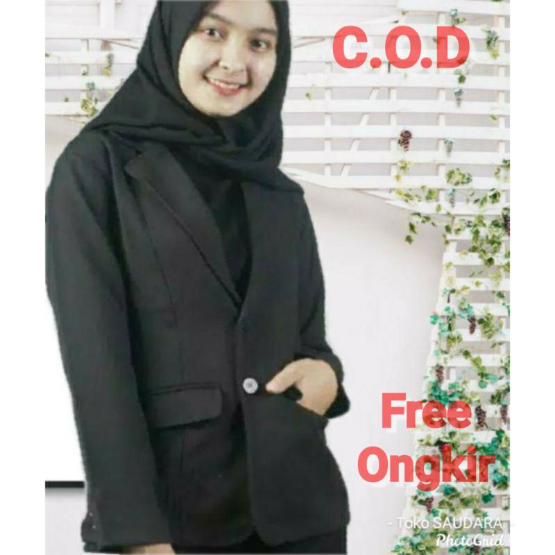 blazer formal kantor wanita lengan panjang