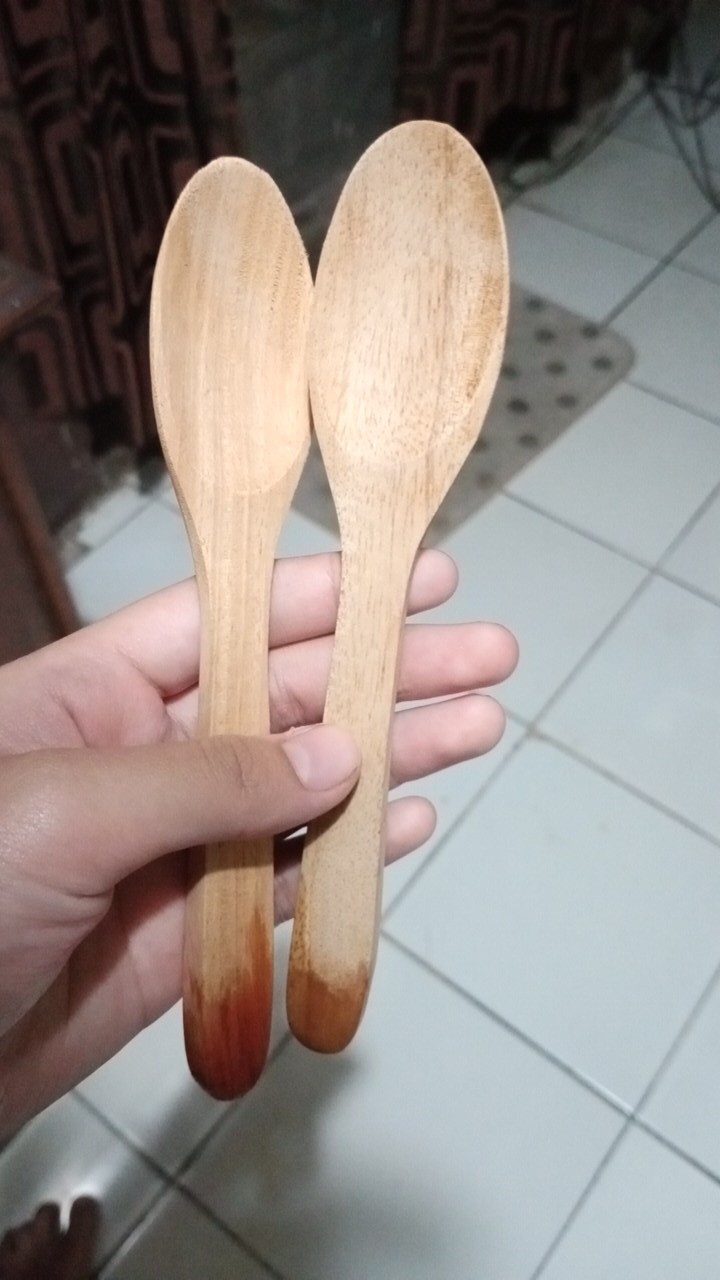 Sendok Madu Sendok Kayu Mahoni Asli Tanpa Cat