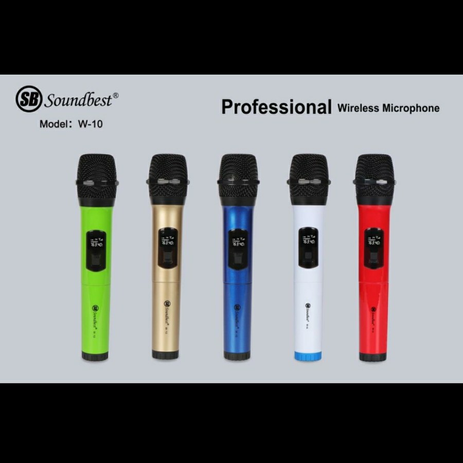 MIC WIRELESS SOUNDBEST W10 MIC WIRELESS PEGANG PENGAN SOUNDBEST W 10