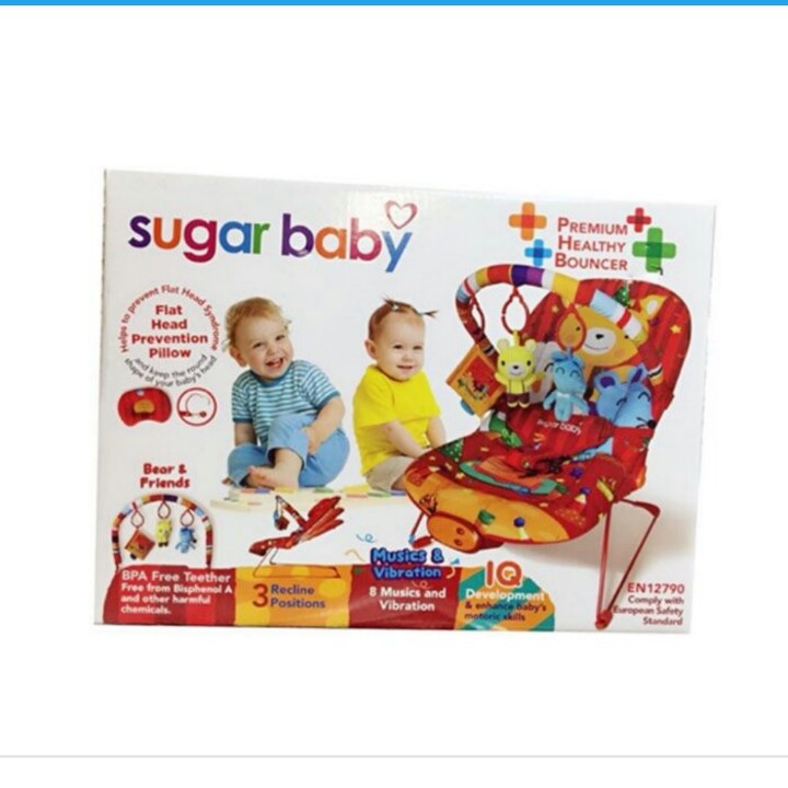 Bouncer Bayi Sugar Baby Premium Healthy Bouncer 3 Recline -Great Beach