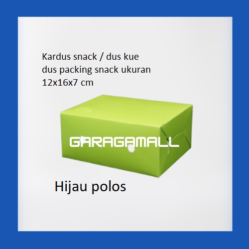 

Dus snack kardus snack kardus packing box kue hijau polos dus snack box kardus packing kue uk 12x16x7cm (10 pcs)