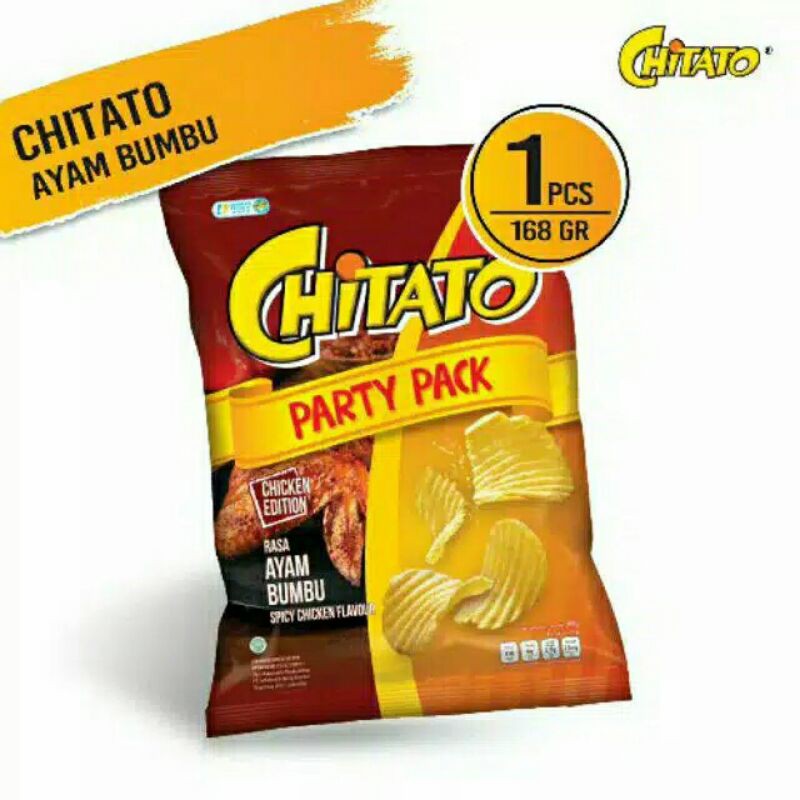 

Chitato 168G - Ayam Bumbu Party Pack Keripik Kentang Potato Chips