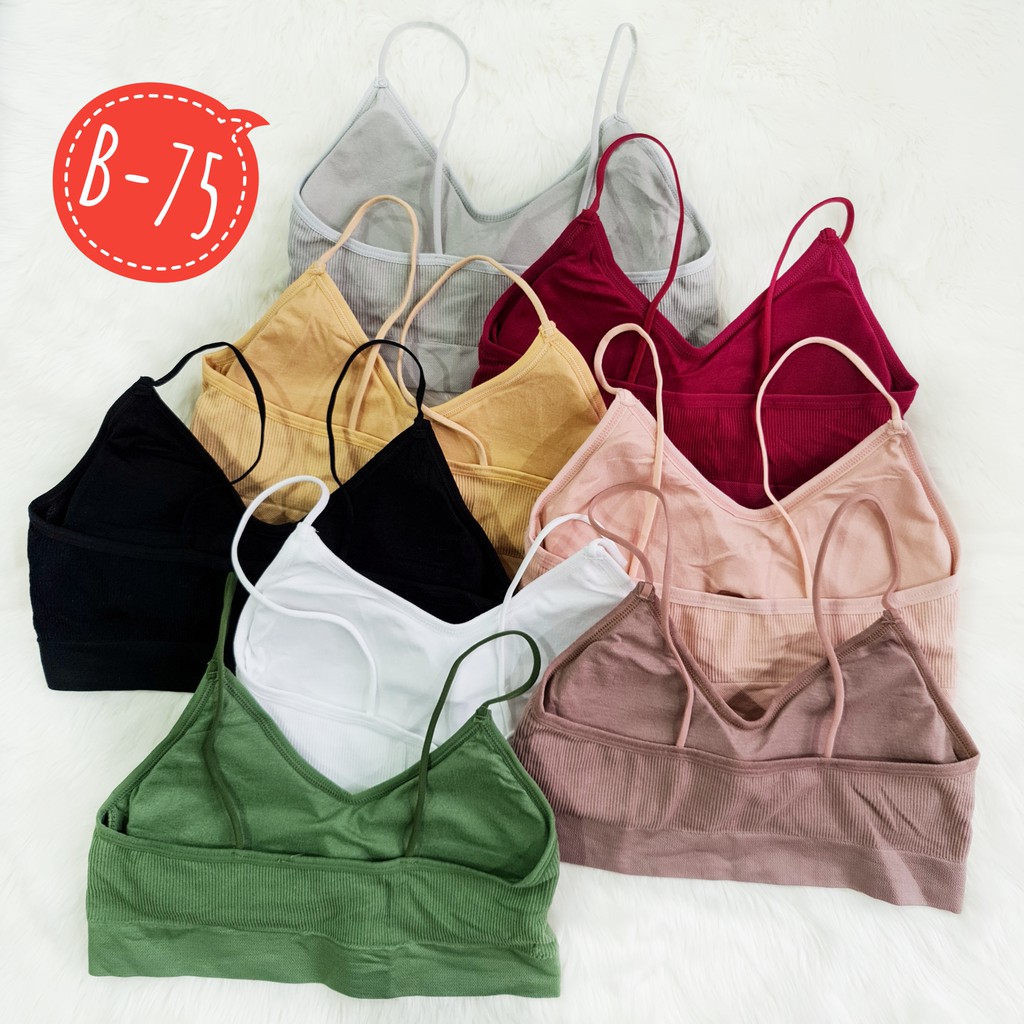 VS - Bra Wanita Model One-Piece Bra Bralette Push Up dengan Bahan Tipis dan Bergaya Sexy Korea B75