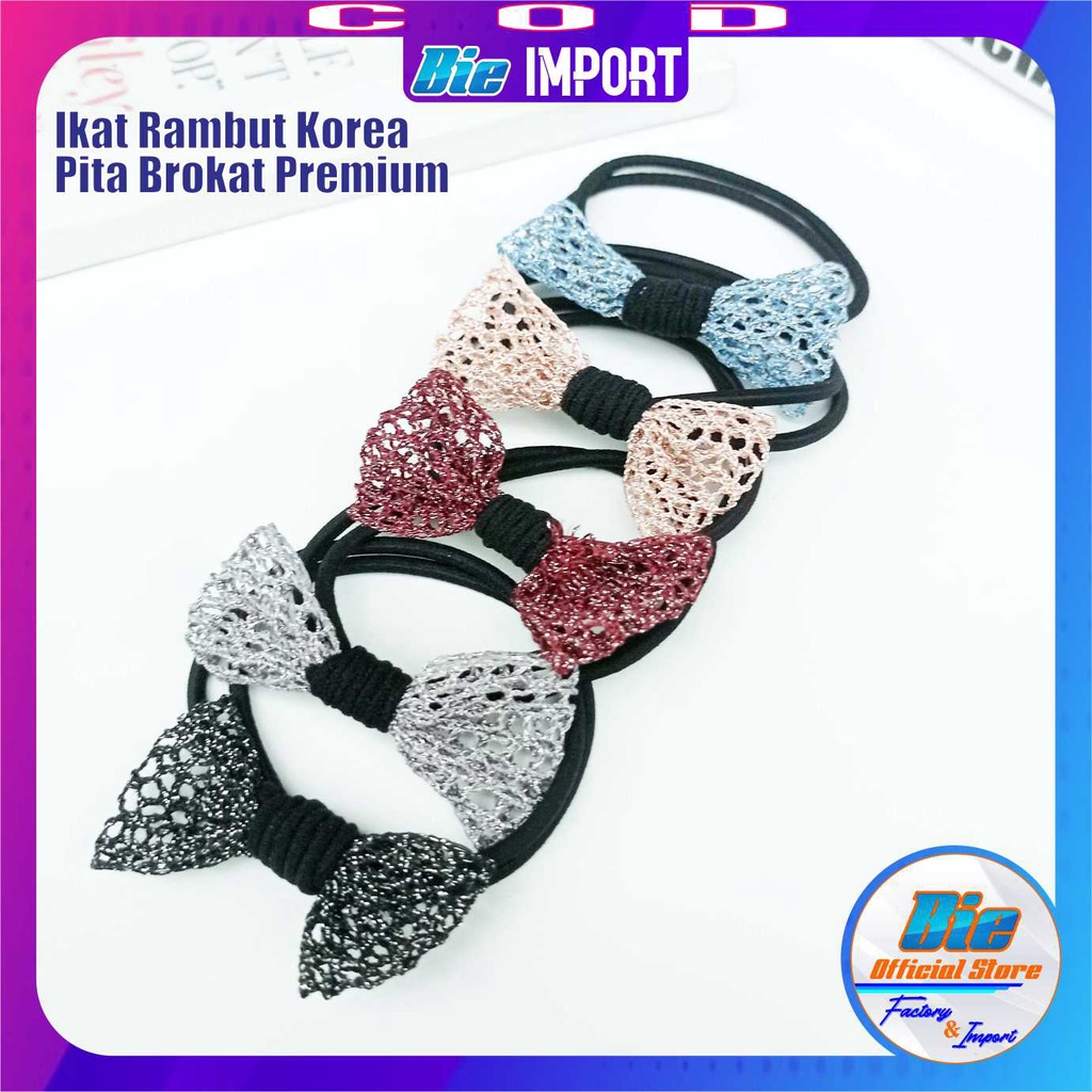 Ikat Rambut Korea Brokat Premium Impor Best Seller