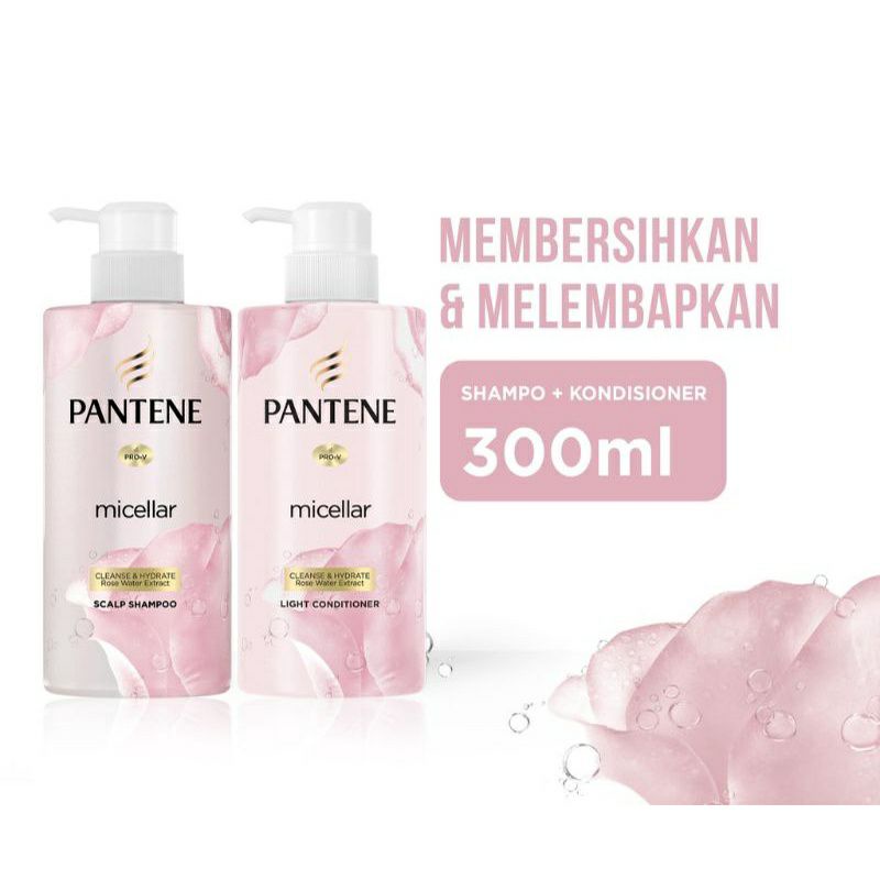 Pantene Pro-V Micellar Rose Water Shampoo/Conditioner 300ml