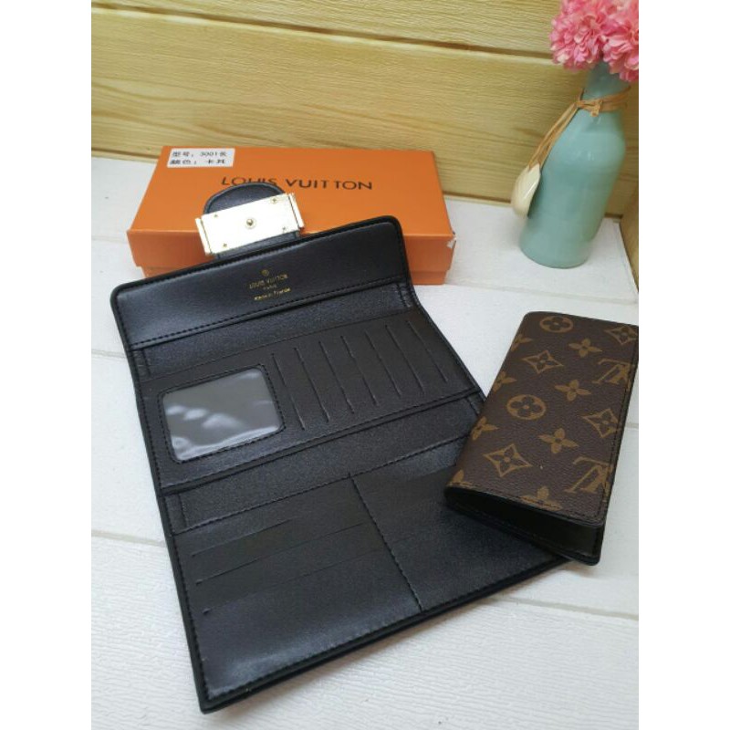 Dompet panjang lipat / dompet lv panjang lipat / dompet lv panjang uk 19,5 x 10 free box